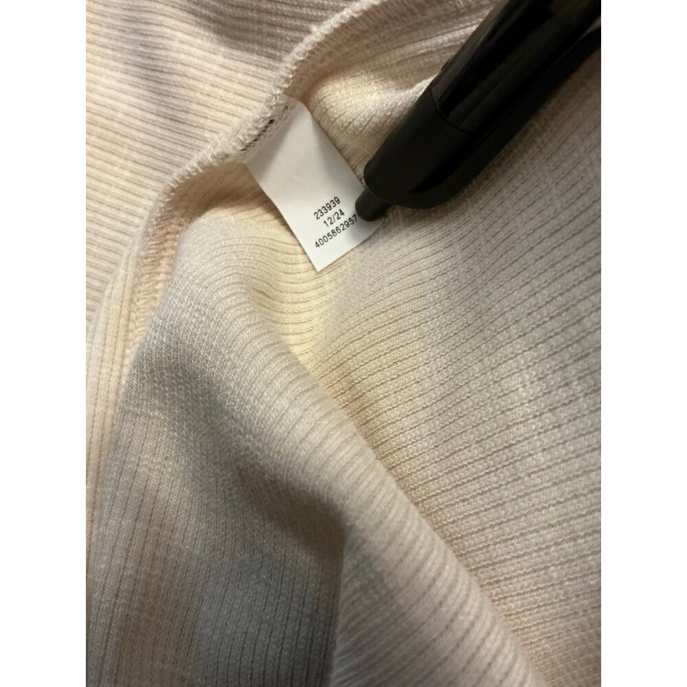 NWT Sonoma Serenity Beige Ribbed Knit Short Flutter Sleeve Top Women's Size XL - Picture 4 of 7
